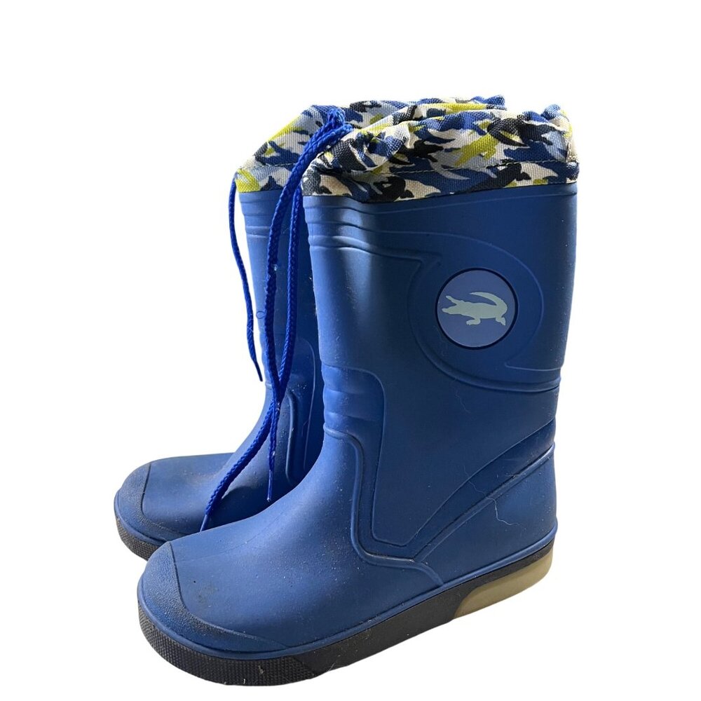 Lupilu‎ Toddler Blue Camo Lined Rain Boots Size 11T Made in Italy